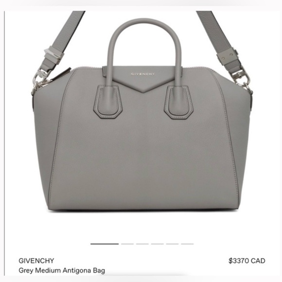 Givenchy Antigona Medium Leather Satchel | Grey | NEW - Picture 4 of 16